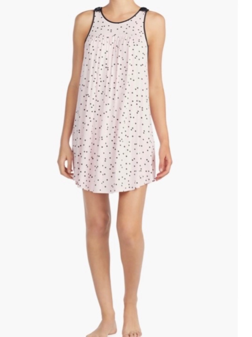 Kate Spade Jersey Chemise Nightgown in Scattered Dot Pink XS